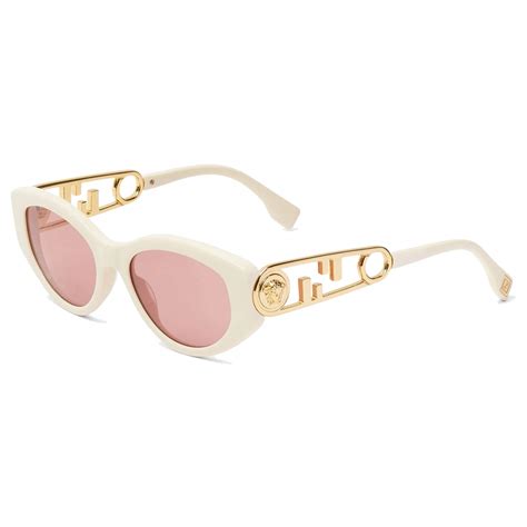 fendi sunglasses white frame|Sunglasses .